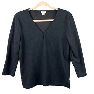 J. Crew Factory Top Women's Small V neck Black